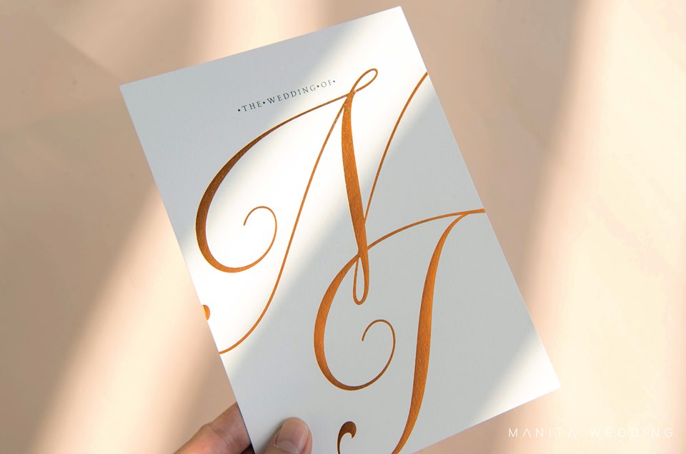Bold & Typographic การ์ดแต่งงาน