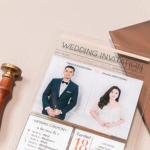 การ์ดอะคริลิคใส R18-051 การ์ดแต่งงานมานิตา
