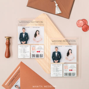 การ์ดอะคริลิคใส R18-051 การ์ดแต่งงานมานิตา
