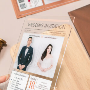 การ์ดอะคริลิคใส R18-051 การ์ดแต่งงานมานิตา