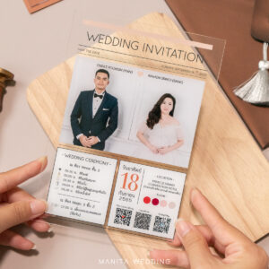 การ์ดอะคริลิคใส R18-051 การ์ดแต่งงานมานิตา