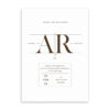 การ์ดแต่งงาน การ์ดแต่งงานตัวอักษร R19-064