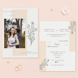 การ์ดแต่งงาน การ์ดแต่งงานใส่รูปภาพ R19-119