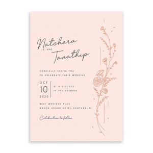 การ์ดแต่งงาน การ์ดแต่งงานสวนและดอกไม้ R19-143