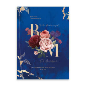 แบบการ์ดแต่งงาน R20_007 การ์ดแต่งงานมานิตา