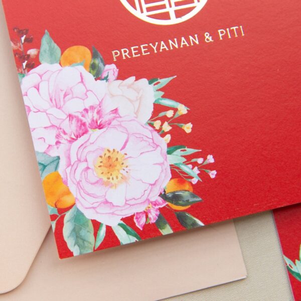 การ์ดแต่งงานปั้มฟอยล์ การ์ดแต่งงานมานิตา R18-101