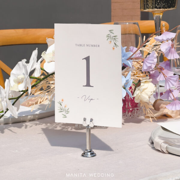 ป้ายเลขที่โต๊ะ wedding table decoration