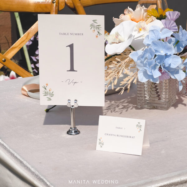 ป้ายเลขที่โต๊ะ wedding table decoration