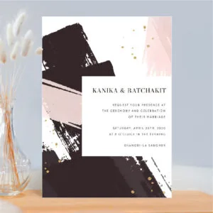 การ์ดแต่งงานสไตล์สีน้ำ wedding invitation