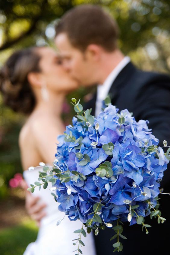 ดอกไม้งานแต่ง ธีมสีน้ำเงิน ธีมสีฟ้า