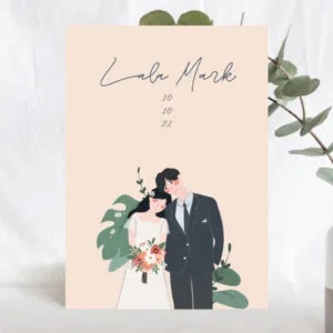 การ์ดแต่งงานลายการ์ตูน wedding invitation