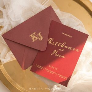 การ์ดแต่งงานปั้มฟอยล์ การ์ดแต่งงานมานิตา R17-100