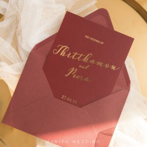 การ์ดแต่งงานปั้มฟอยล์ การ์ดแต่งงานมานิตา R17-100