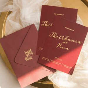 การ์ดแต่งงานปั้มฟอยล์ การ์ดแต่งงานมานิตา R17-100