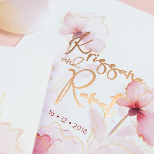 การ์ดแต่งงานปั้มฟอยล์ การ์ดแต่งงานมานิตา R18-095
