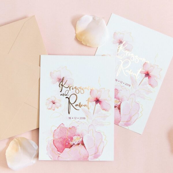 การ์ดแต่งงานปั้มฟอยล์ การ์ดแต่งงานมานิตา R18-095
