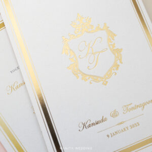 การ์ดแต่งงานปั้มฟอยล์ การ์ดแต่งงานมานิตา R19-074