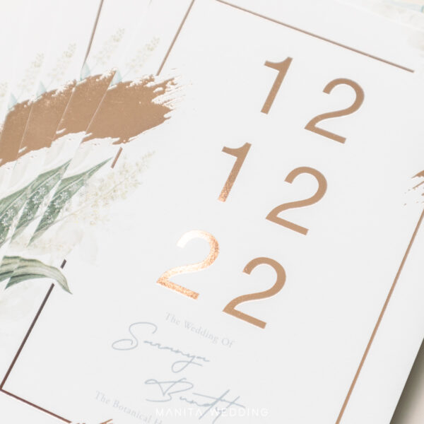 การ์ดแต่งงานปั้มฟอยล์ การ์ดแต่งงานมานิตา R19-186