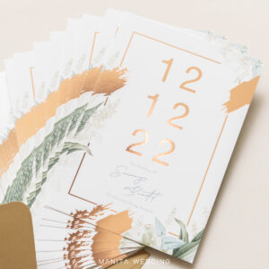 การ์ดแต่งงานปั้มฟอยล์ การ์ดแต่งงานมานิตา R19-186