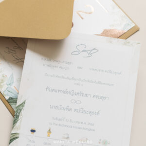การ์ดแต่งงานปั้มฟอยล์ การ์ดแต่งงานมานิตา R19-186