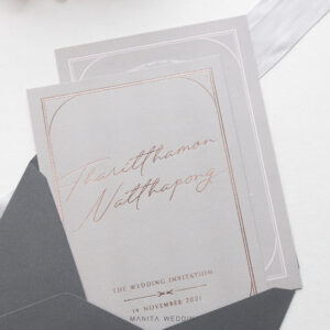 การ์ดแต่งงานปั้มฟอยล์ การ์ดแต่งงานมานิตา R21-018