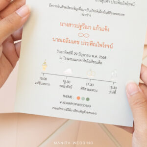 การ์ดแต่งงาน การ์ดแต่งงานใส่รูปภาพ ไดคัท การ์ดคัทเชฟ R23-036