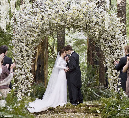 The Twilight Saga ฉากแต่งงาน แต่งงาน ซีรีส์ ภาพยนตร์ จัดงานแต่งงาน