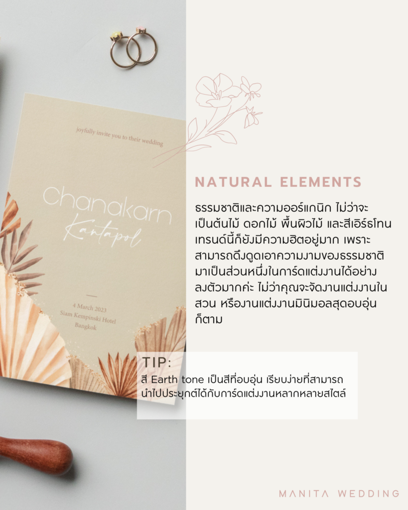 NATURAL ELEMENTS เทรนด์การ์ดแต่งงาน การ์ดแต่งงาน 2024 การ์ดแต่งงาน การ์ดเชิญงานแต่ง การ์ดแต่งงานทันสมัย การ์ดแต่งงานเก๋ๆ แต่งงาน