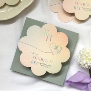 การ์ดแต่งงาน การ์ดแต่งงานภาพวาดระบายสีน้ำ R25-033