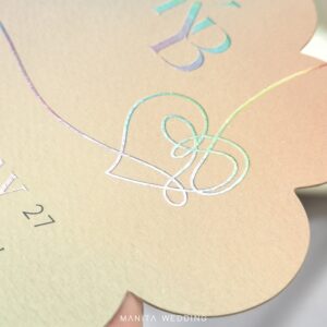 การ์ดแต่งงาน การ์ดแต่งงานภาพวาดระบายสีน้ำ R25-033