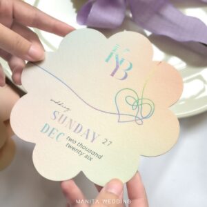 การ์ดแต่งงาน การ์ดแต่งงานภาพวาดระบายสีน้ำ R25-033