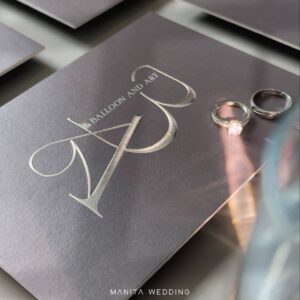 การ์ดแต่งงาน การ์ดแต่งงานตัวอักษร R25-037