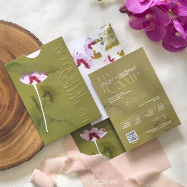การ์ดแต่งงาน การ์ดแต่งงานสวนและดอกไม้ SET-25 G