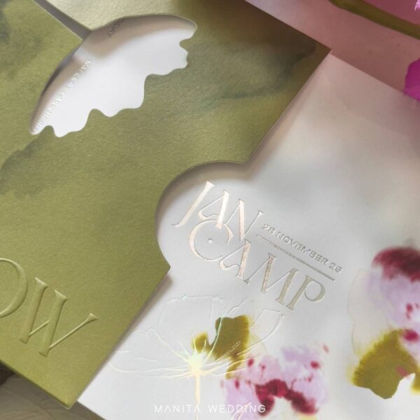 การ์ดแต่งงาน การ์ดแต่งงานสวนและดอกไม้ SET-25 G