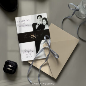 การ์ดแต่งงาน การ์ดแต่งงานใส่รูปภาพ R25-043