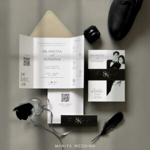การ์ดแต่งงาน การ์ดแต่งงานใส่รูปภาพ R25-043