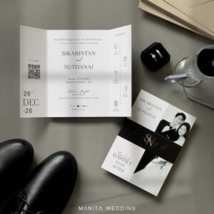 การ์ดแต่งงาน การ์ดแต่งงานใส่รูปภาพ R25-043