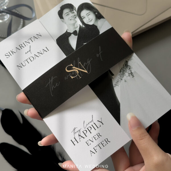 การ์ดแต่งงาน การ์ดแต่งงานใส่รูปภาพ R25-043