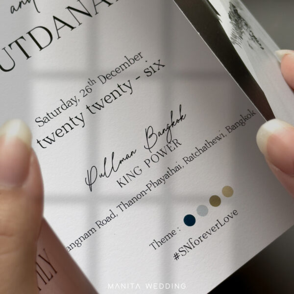 การ์ดแต่งงาน การ์ดแต่งงานใส่รูปภาพ R25-043
