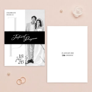 การ์ดแต่งงาน การ์ดแต่งงานใส่รูปภาพ R25-044