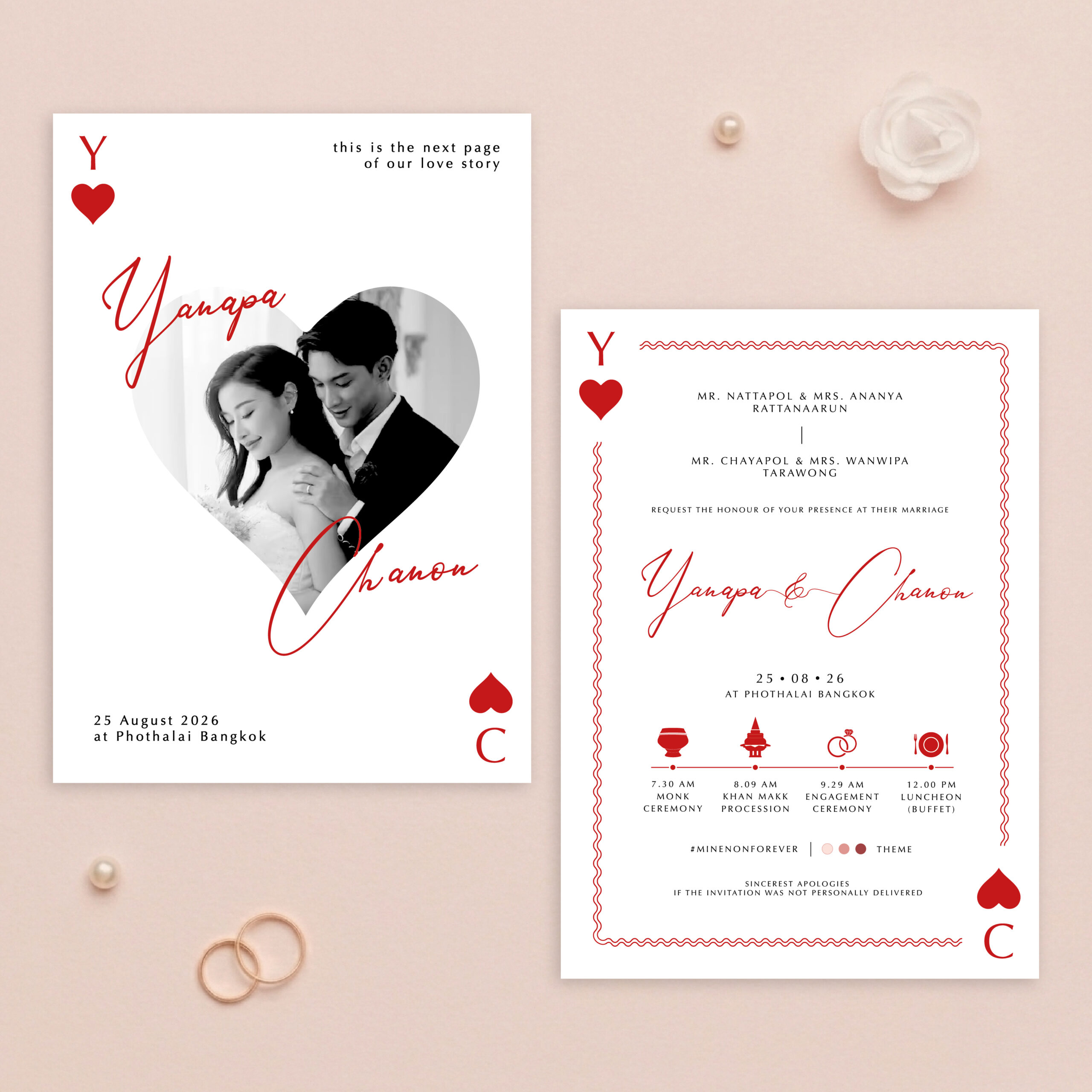 การ์ดแต่งงาน การ์ดแต่งงานใส่รูปภาพ R25-046