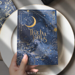 การ์ดแต่งงาน การ์ดแต่งงานภาพวาดระบายสีน้ำ R25-047