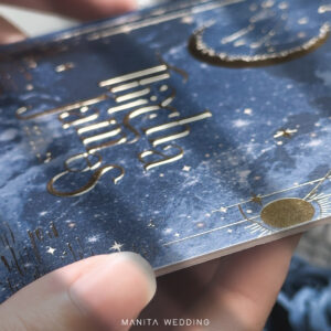 การ์ดแต่งงาน การ์ดแต่งงานภาพวาดระบายสีน้ำ R25-047