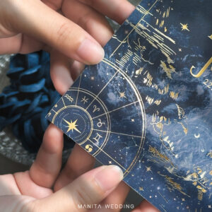การ์ดแต่งงาน การ์ดแต่งงานภาพวาดระบายสีน้ำ R25-047