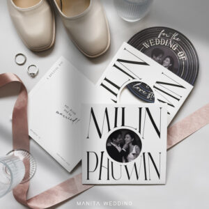 การ์ดแต่งงาน การ์ดแต่งงานใส่รูปภาพ R25-049
