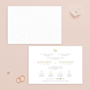 การ์ดแต่งงาน การ์ดแต่งงานตัวอักษร R26-004