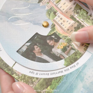 การ์ดแต่งงาน การ์ดแต่งงานภาพวาดระบายสีน้ำ SET-25 C