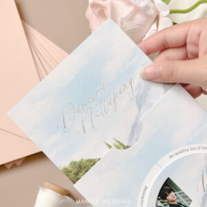 การ์ดแต่งงาน การ์ดแต่งงานภาพวาดระบายสีน้ำ SET-25 C