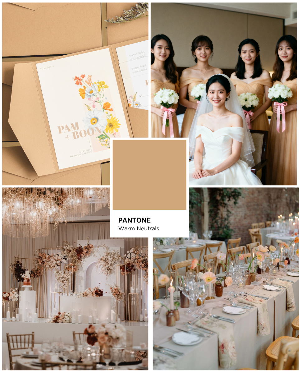 Warm Neutrals ธีมสีงานแต่ง ธีมการ์ดงานแต่ง2026 งานแต่ง 2026 แต่งงาน 2026 ไอเดียจัดงานแต่ง2026 แต่งงานสวยๆ หาเรฟแต่งงาน ธีมการ์ดงานแต่งมีอะไรบ้าง จัดงานแต่ง ร้านการ์ดแต่งงาน ทำการ์ดแต่งงาน งานแต่งสวยหรู สถานที่จัดงานแต่ง แต่งงานงบประหยัด แต่งงานมินิมอล