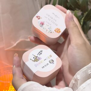 เทียนหอมตลับชมพู